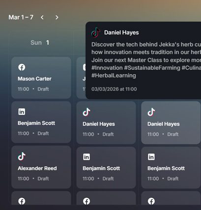 social-agent-dark-mode-calendar-feature